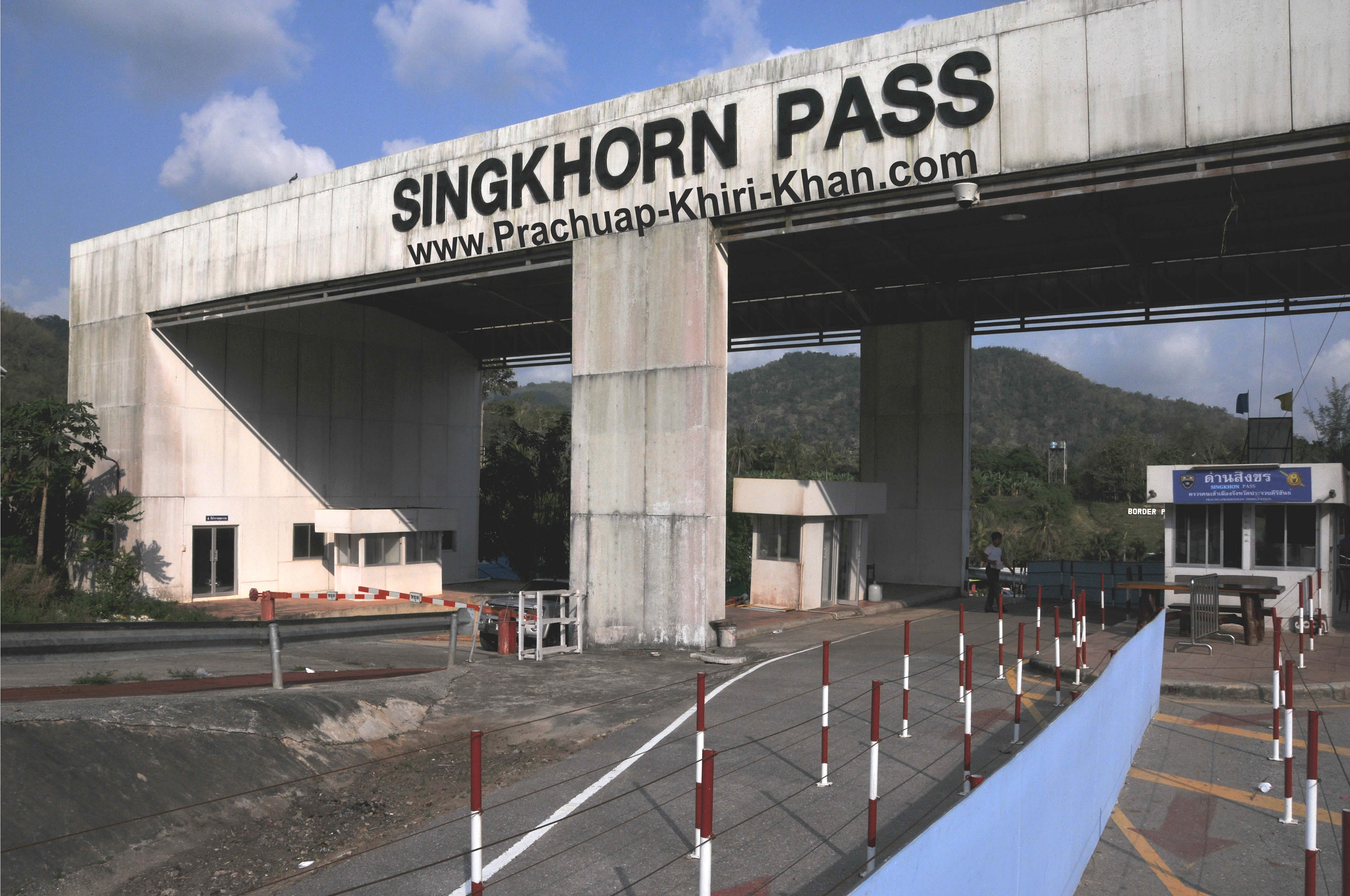 Myanmar Thailand border at the Singhorn Pass in Prachuap Khiri khan Myanmar Thailand border Singhorn Pass
